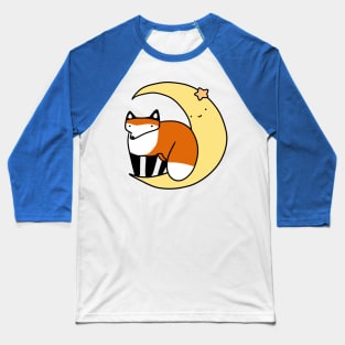 Fox and Moon Baseball T-Shirt